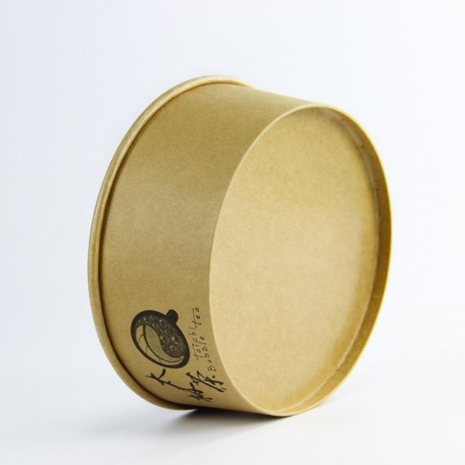 1300ml de Saladedocument van kraftpapier PLA Biologisch afbreekbare Kom met Plastic Deksel 1