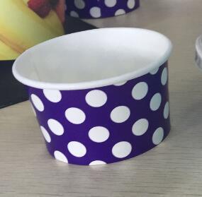 Wegwerp ijsbekers met deksels Custom Printed PP / Paper Frozen Dessert Containers for Gelato, Yogurt & Takeaway