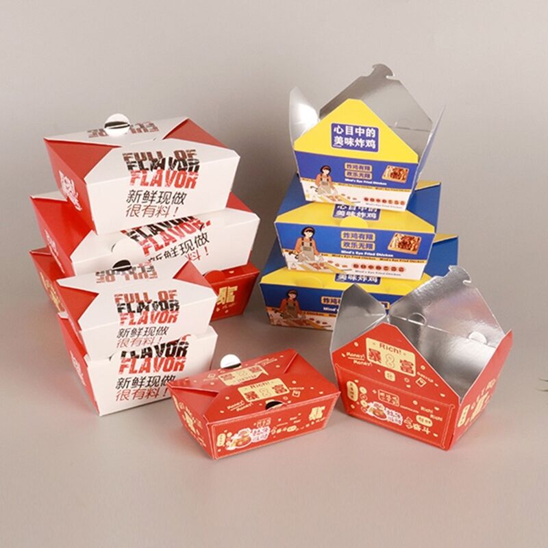 Commerciële Kip-Pop-Up Dozen – Vetbestendige Afhaalverpakkingen voor Gefrituurde Kip, Vleugels, Drumsticks & Schnitzels (Groothandel)