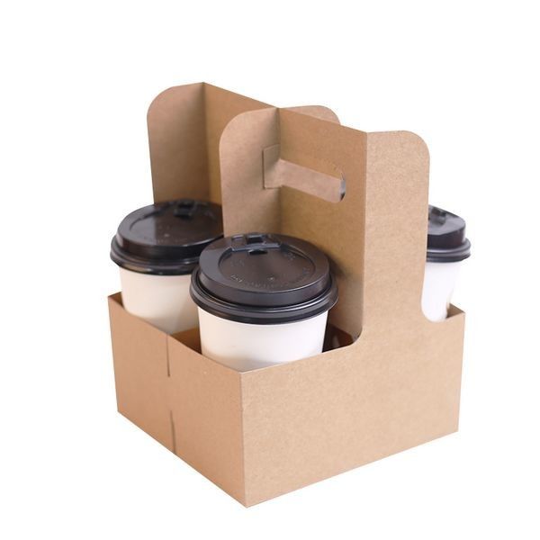 Kraftpapier haalt de Dragerhouder van de Koffiekop voor 2 Koppen weg 4 Koppen Customzied-Grootte